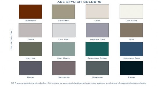 Colour Chart - Able Roof Restoration